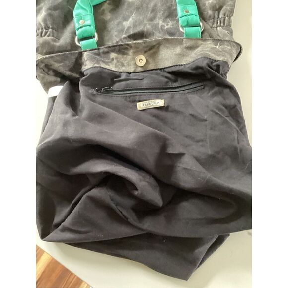 Arizona Peace Shoulder Bag Boho Tie Dyed Teal Brown BLING - Picture 6 of 9